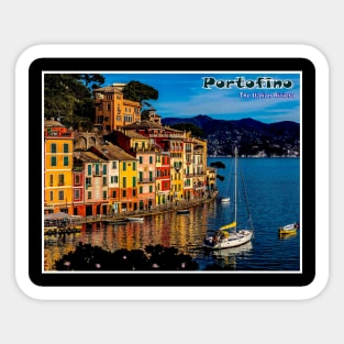 Portofino The Italian Riviera Travel and Tourism Print Sticker